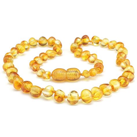 Baltic Amber Teething Necklace Honey Color - From Baltics