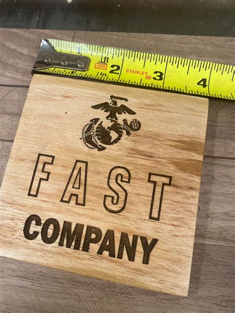 USMC FAST Company Wood Coasters Etsy