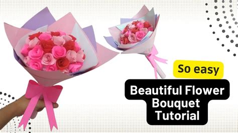 How To Make Flower Bouquet Paper Craft Flower Bouquet Tutorial