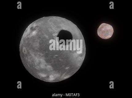 This image is a concept of the Orcus dwarf planet and your moon Vanth ...