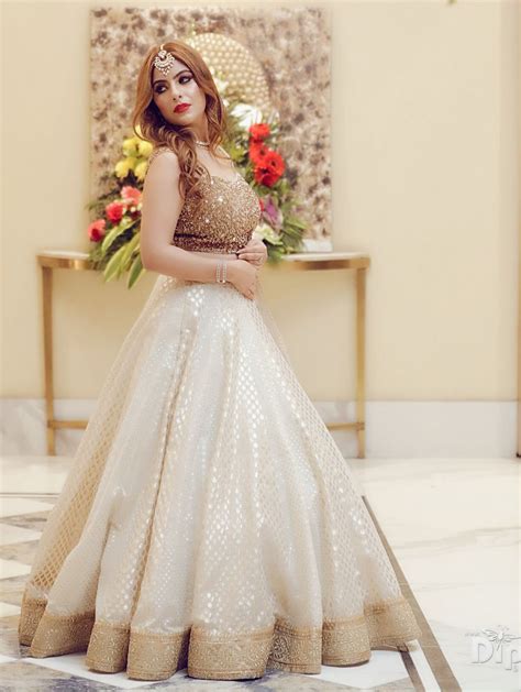 Off White And Golden Brocade Lehenga Artofit