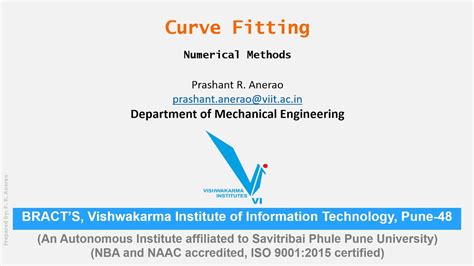 L13 Numerical Methods Curve Fitting Straight Line Linear Least