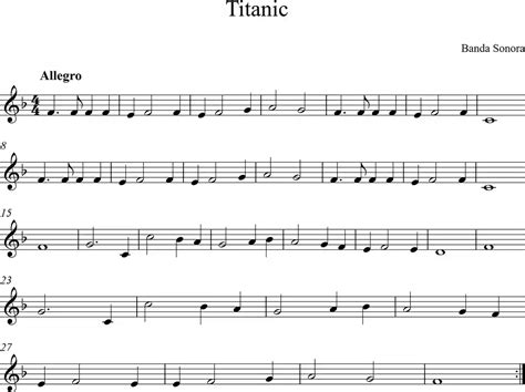 Titanic Partitura Para Flauta Dulce