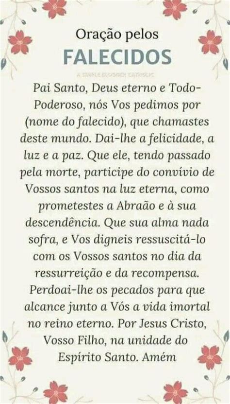 Pin De Eni Silveira Em F Ora O Pelas Almas Ora O Pelos Falecidos