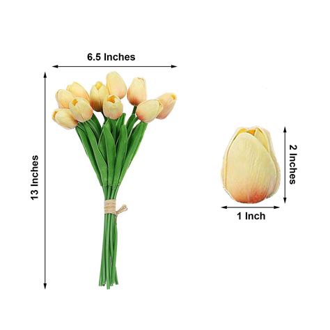 Wholesale Decoration Stems Yellow Real Touch Artificial Foam Tulip