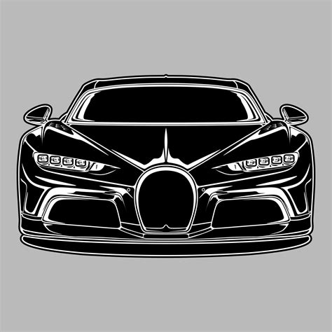 Black and White view car vector illustration for conceptual design ...