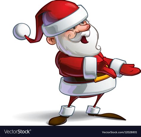 Happy Santa Presenting Royalty Free Vector Image