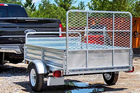 4 5 Ft X 7 5 Ft Galvanized Single Axle Utility Trailer With Drive Up Gate — Dk2