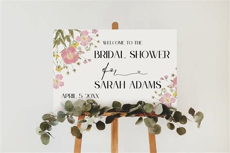 Bridal Shower Welcome Sign Boho Bridal Shower Sign Floral Bridal Shower Sign Bridal Shower