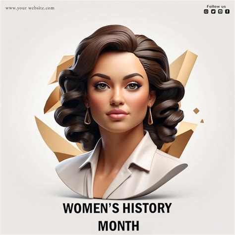 Free Psd Womens History Month Social Media Poster Design Premium Ai