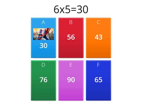 6 times table - Quiz