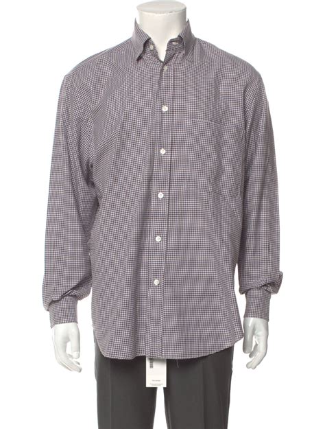 Kiton Striped Dress Shirt Blue Dress Shirts Clothing Kit21338