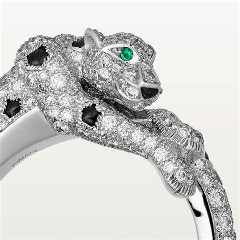 Crn4748900 Panthère De Cartier Ring White Gold Emeralds Onyx