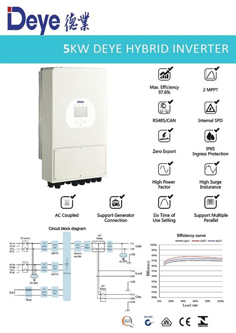 DEYE 5KW ON OFF GRID HYBRID MPPT OFF GRID INVERTER WITH WIFI CT Sri