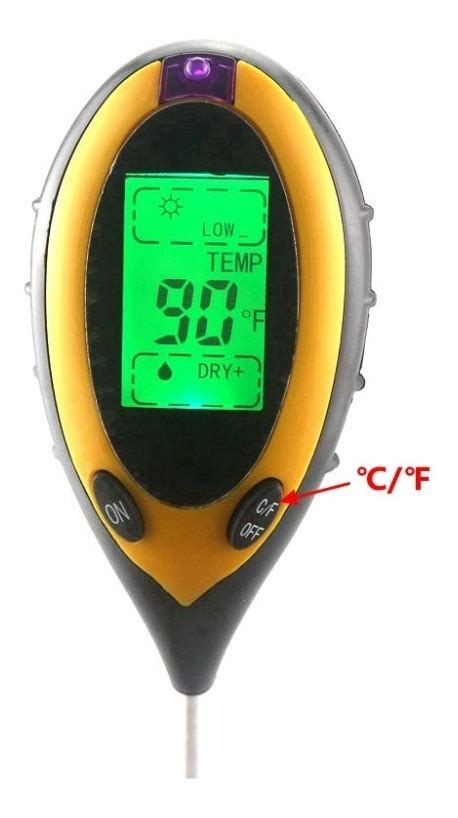 Medidor 4 Em 1 Digital Ph Solo Luz Temperatura Umidade OFA Ambiental