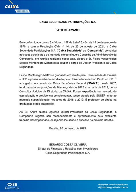 Aviso Aos Acionistas On Twitter Caixa Seguridade Participa Es S A