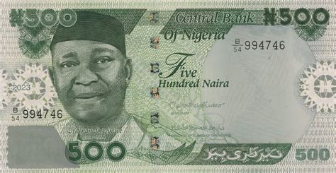 Nigeria New Signature 500 Naira Note B245c Confirmed Banknotenews