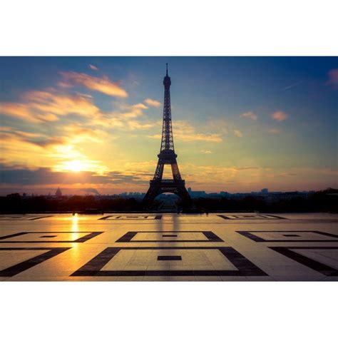 Wallpaper Eiffel Tower, sunrise