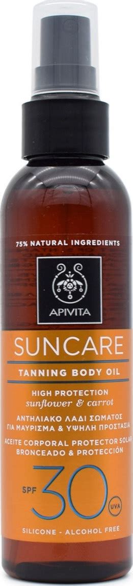 Apivita Suncare Tanning Body Oil Spf 30 ingredients (Explained)