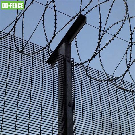 Galvanized And PVC Coated Clear View Fence High Security 358 Anti Climb