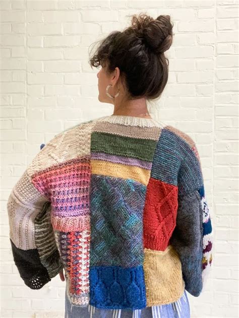 Our Knitted Patchwork Cardigan Chunky Knit Sweater Pattern Knit