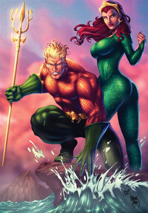 Aquaman Mera By Marcioabreu7 D3h7sjh Xgx By Knytcrawlr On Deviantart With Images Dc Comics