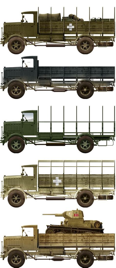 Lancia Ro Italian T X Heavy Army Truck Variants Infantry Military