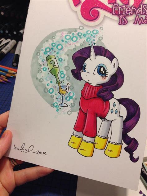 528230 Safe Artist Katiecandraw Rarity Clothes Female Solo