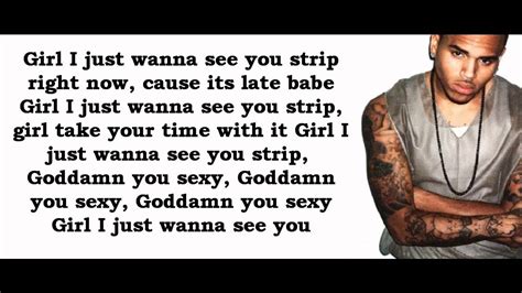 Chris Brown Ft Kevin Mccall Strip Lyrics Youtube