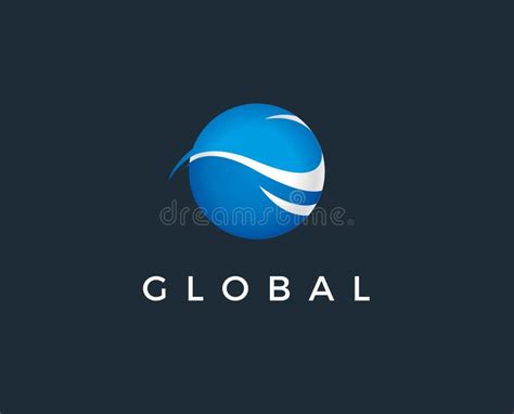 Minimal Global Logo Template Vector Illustration Stock Vector