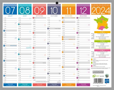 Calendrier Semestriel Mural Tendance L X H Cm Images And