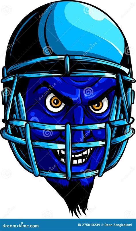 Graphic Vector Sports Lllustration Of A Snarling American Football