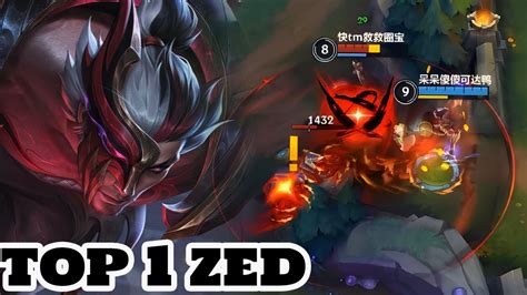 Wild Rift Zed Top 1 Zed Gameplay Rank Season 14 Youtube