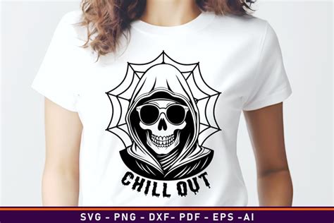 Skeleton Ghost Face Wearing Glasses, Halloween Shirt SVG