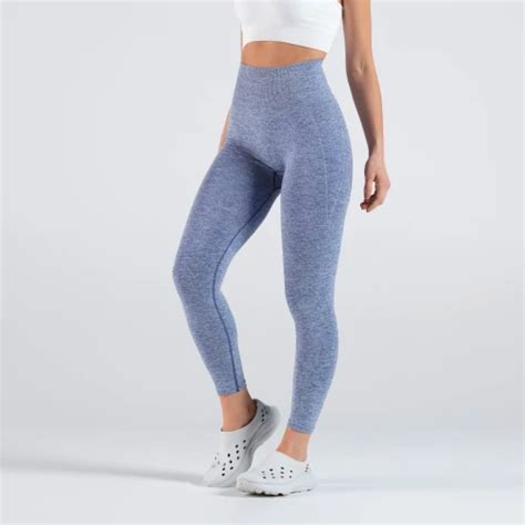 Leggings De Cintura Alta Contour Nrg Light Royal Blue Melange