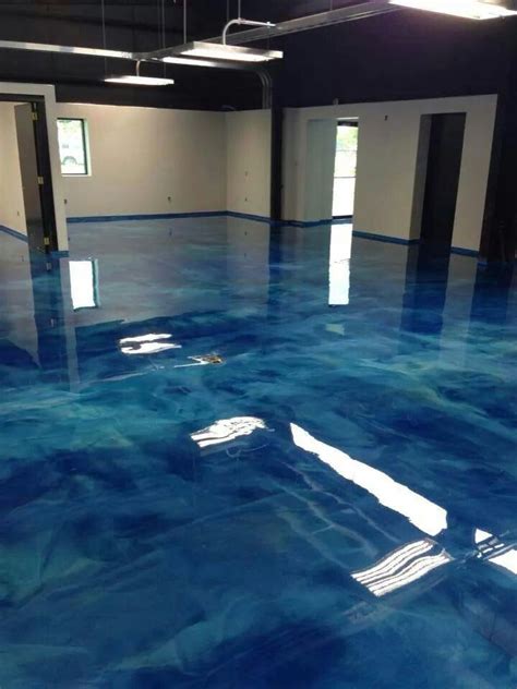 Translucent Ocean Blue Flooring Concrete Floors Concrete Stained Floors Flooring