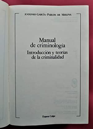 Manual de Criminología Introducción y teorías de la criminalidad von