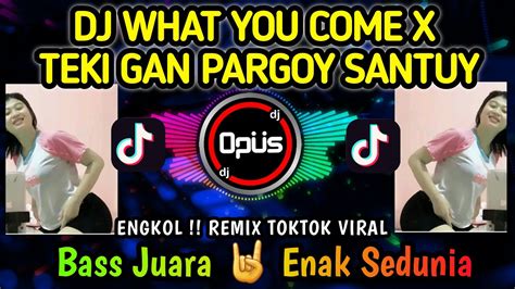 Dj What You Come X Teki Gan Pargoy Santuy Bass Jedug Remix Terbaru Full