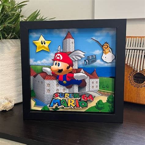 Mario Shadow Box Svg Etsy