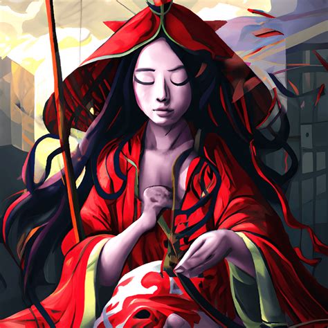 Amaterasu Goddess Hyper Realistic Painting Creative Fabrica