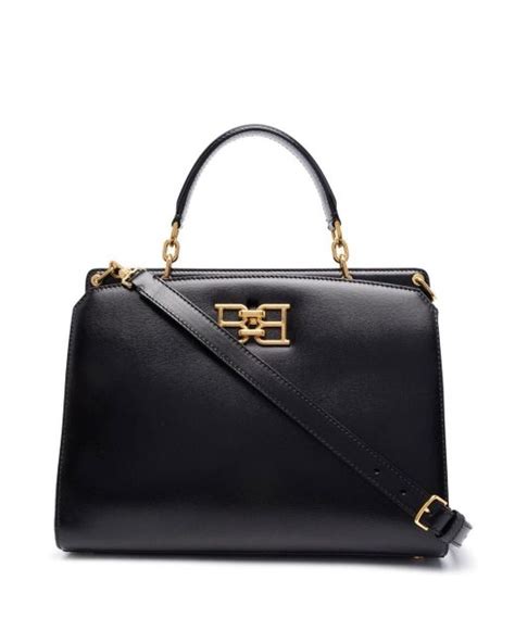 Bally Leather Bonnye Top Handle Bag In Black Lyst Uk