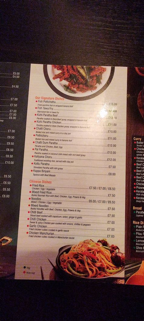 Menu At Kerala Hut Restaurant Luton