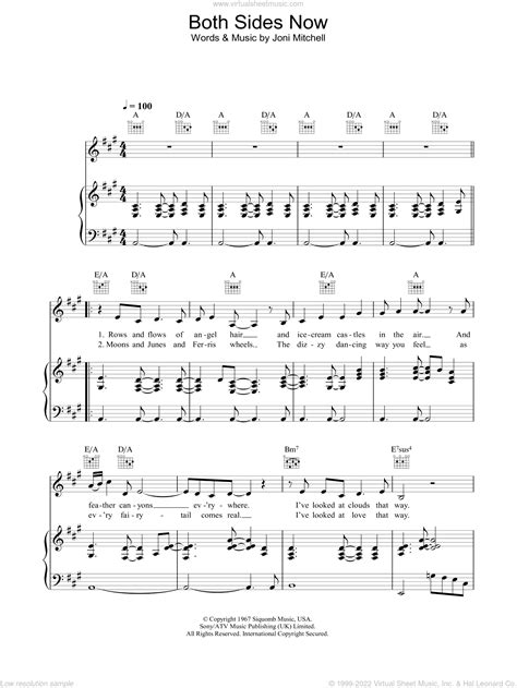 Westenra Both Sides Now Sheet Music For Voice Piano Or Guitar