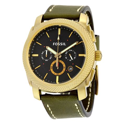 Fossil Machine Chronograph Black Dial Men S Quartz Watch FS5064