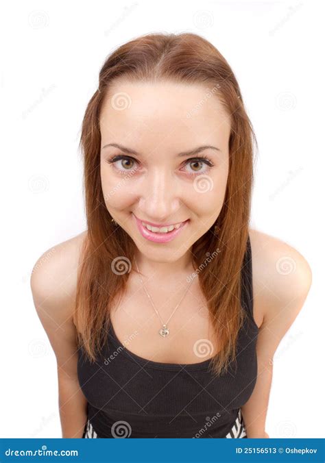 Pretty Girl Makes A Grimace On His Face Stock Image Image Of