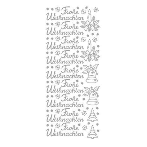 Kreativ Sticker Frohe Weihnachten Motive 1 Silber 10 X 23 Cm