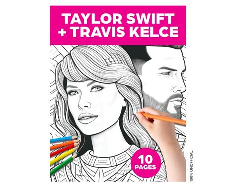 Taylor Swift & Travis Kelce Coloring Book Instant Download PDF 10 ...