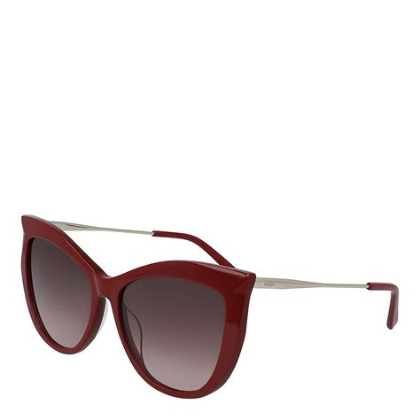 Womens Burgundy Red Cat Eye Mcm Sunglasses 56mm Brandalley