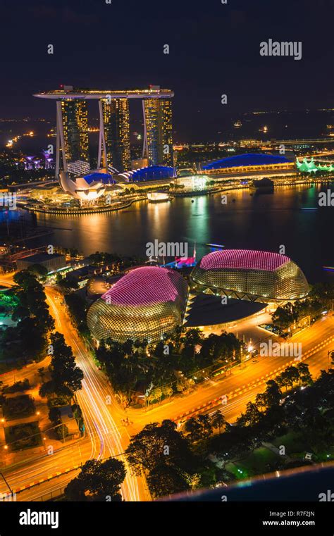 Marina Bay, at night, Singapore Stock Photo - Alamy