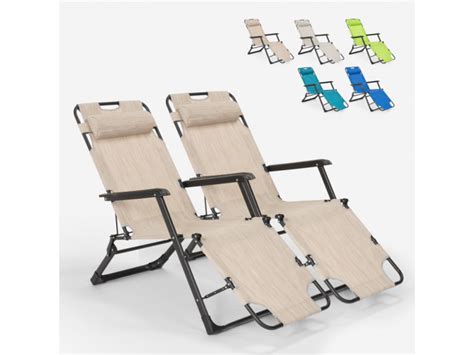 Chaises Longues De Plage Et Jardin Pliants Multi Positions Emily Lux